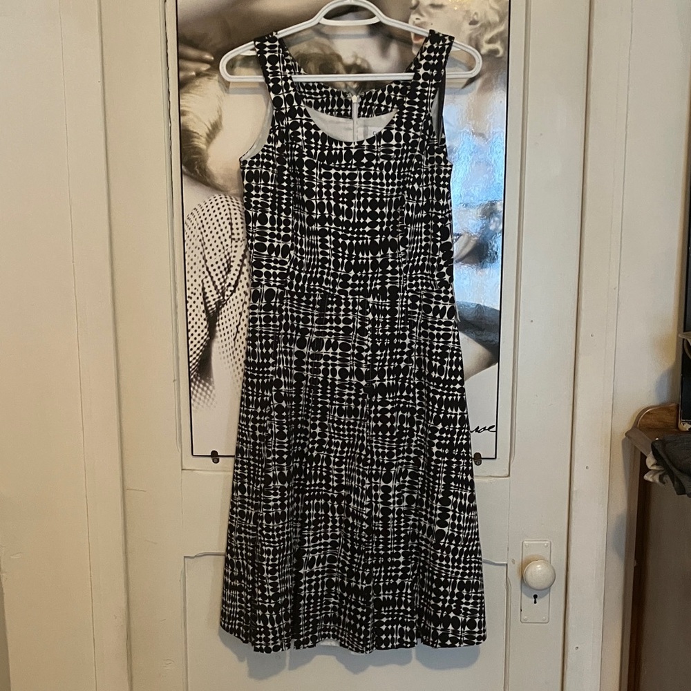 Calvin Klein Couture size 4
Black and White Midi Dress